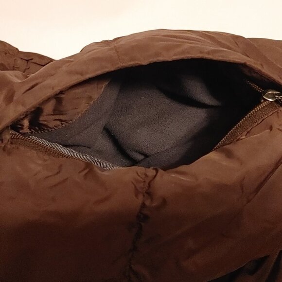 The North Face LONG 600 Puffer Goose Down Jacket Brown with Detachable Hood S - Picture 4 of 13